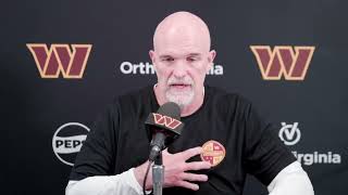 HC Dan Quinn Speaks to the Media the Day After the Baltimore Loss  Washington Commanders [upl. by Tellford]