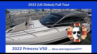 US Premiere Full tour of the new Princess V50 Is it the ultimate 50foot luxury cruiser [upl. by Mattland559]