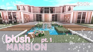 blush mansion pt 1  bloxburg build [upl. by Atnim]