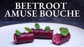 Learn to make BEETROOT CYLINDERS at home  Fine Dining Amuse Bouche [upl. by Kappel]