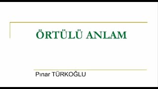 Örtülü Anlam [upl. by Eseeryt]