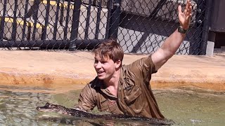 Robert Irwin Pranks Audience Australia Zoo Crocoseum [upl. by Artemed]