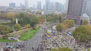 Mainova Frankfurt Marathon 2024 runners gather for the start of the race 27 October 2024 [upl. by Sension835]