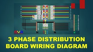 3 PHASE DISTRIBUTION BOARD WIRING DIAGRAM [upl. by Ibob32]