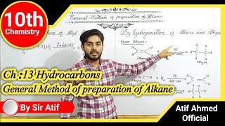 General method of preparation of Alkanes  10th class chemistry  by hydrogenation of alkene sabaq [upl. by Esirahs]