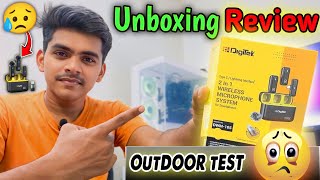 Digitek DWM 105 2 In 1 Wireless Mic Unboxing Review  Outdoor Test  Noise Cancellation  In 2800 [upl. by Edge]