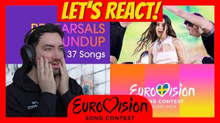 Lets React  Rehearsals  Eurovision 2024 [upl. by Muhcon637]