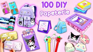 100 IDÉES DE PAPETERIE DIY  TRUCS ET ASTUCES POUR LA RENTRÉE SCOLAIRE [upl. by Darton]