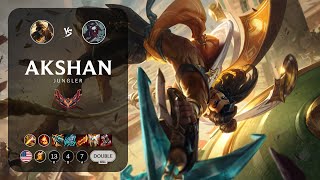 Akshan Jungle vs Kayn  NA Grandmaster Patch 135 [upl. by Neened632]