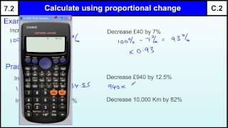 72 Calculate using Proportional Change  Basic Maths Core Skills GCSE Grade C Level 7 help [upl. by Cocks]