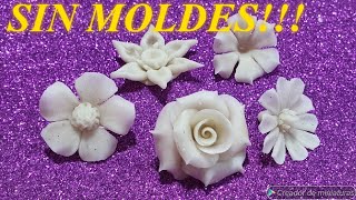 COMO HACER FLORES CON PORCELANA FRIA SIN MOLDES [upl. by Alledi]