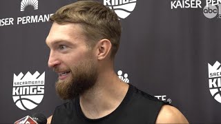 Sacramento Kings Domantas Sabonis on shooting 3pointers with confidence  Inside Training Camp [upl. by Leoline]