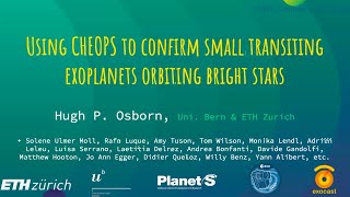 Using CHEOPS to confirm small transiting exoplanets orbiting bright stars [upl. by Wagoner]