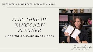 FlipThru of Janes New Planner  Spring Release Sneak Peek Live Weekly Plan amp Peek [upl. by Oretna]