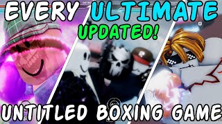 EVERY ULTIMATE IN UNTITLED BOXING GAME Updated Shotgun Rework [upl. by Ivana793]