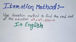 Iteration method  fixed point iteration method [upl. by Otter472]