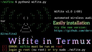 Termux WiFi tool wifite in Android [upl. by Assirehc]