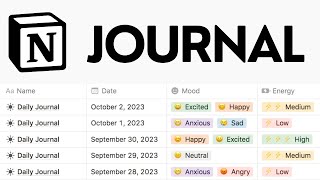 Build a Daily Journal in Notion with Me Stepbystep Tutorial [upl. by Aleuqahs]