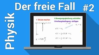 Der freie Fall Fallzeit berechnen in der Physiknachhilfe Mechanik des Massenpunktes [upl. by Jarlathus]