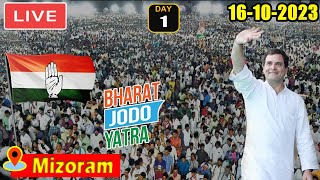 Rahul Gandhi LIVE  Mizoram Bharat Jodo Yatra Live  INC LIVE  Congress Padayatra  16102023 [upl. by Batruk485]