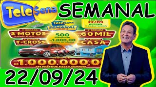 TELE SENA SEMANAL 🍀 SORTEIO DIA 220924 [upl. by Alessandro708]