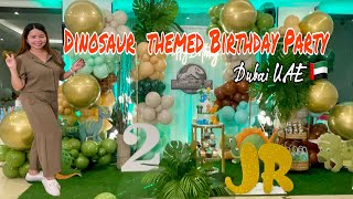 Dinosaur themed birthday party in Dubai  JR’s 2nd Birthday  MAE LG [upl. by Jews453]