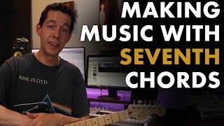 How To Write Progressions using min7 maj7 and Dominant 7th chords Songwriting  Music Theory [upl. by Schear]