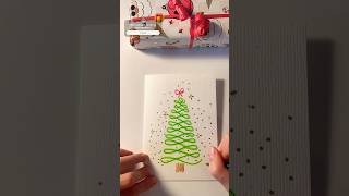 Weihnachtskarte selbst machen🎄diycrafts christmas card shorts malenmitevi 🎄✨ [upl. by Yedarb]