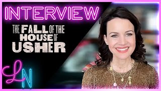 Carla Gugino Interview A Version of Verna Was Cut from Fall of the House of Usher [upl. by Hurlee]