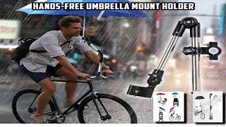 Bicycle HandsFree Umbrella Mount Holder  Stroller or Wheelchair Umbrella Stand [upl. by Odnumyer]