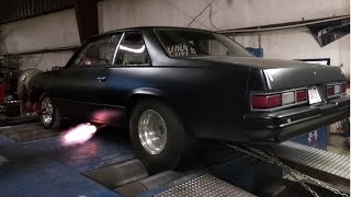 800 SHOT OF NITROUS SPRAYED ON THE DYNO 600ci big block Malibu [upl. by Colin]