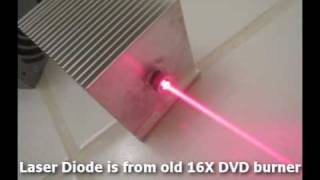 Powerful Homemade Burning Laser Built From Computer Parts [upl. by Poree672]