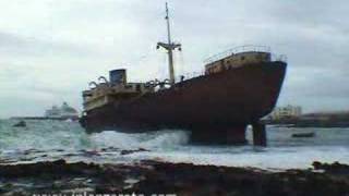 Storm day amp Ship wreck in Lanzarote [upl. by Avlasor]