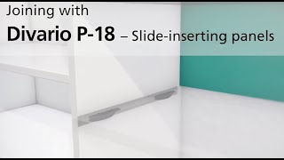 Lamello Divario P18  Slide inserting panels [upl. by Ltsyrk503]