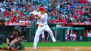 Mike Trout Slow Motion Home Run Baseball Swing Hitting Mechanics Highlights [upl. by Venetia]