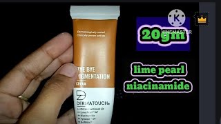 Dermatouch bye bye pigmentation cream best for removing hyperpigmentation and dark spots acne spot [upl. by Helman]