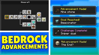 How YOU can UNLOCK Minecraft Java Advancements on Minecraft BedrockPE [upl. by Grimbly]