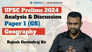 UPSC Prelims 2024  Analysis amp Discussion  Geography [upl. by Esilanna]