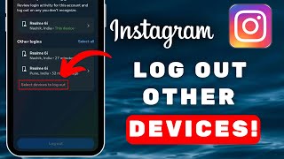 How to Log Out Instagram from Other Devices [upl. by Elokkin371]