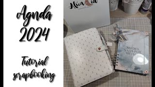 TUTORIAL SCRAPBOOKING  AGENDA 2024  PDF GRATIS [upl. by Othilia300]