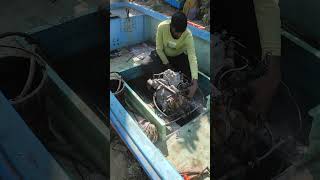 Lifeboat Start Process in Bangladesh lifeboat yanmar frpboat boatstart [upl. by Mayap409]