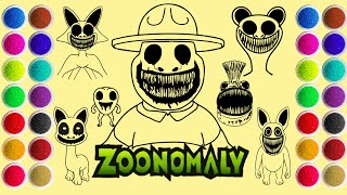 Drawing and Coloring All Zoonomaly Monsters Zookeeper Monster Bunny Monster Fish and More [upl. by Nnylear230]