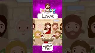 LOVE EASTER JESUS WASHES HIS DISCIPLES FEET · BIBLE STORIES FOR CHILDREN KIDS CARTOON shorts [upl. by Dirraj276]