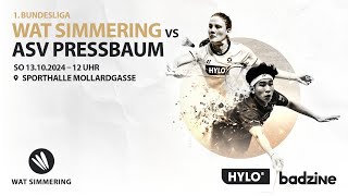 1 Bundesliga  WAT Simmering vs ASV Pressbaum 1 Runde [upl. by Beane757]