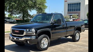 05 GMC Sierra 2500 HD Regular Cab 4x4 66 duramax SLE Longbed  Dallas MotorWorksSOLD [upl. by Ollehcram]