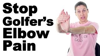 7 Best Golfers Elbow Pain Relief Treatments Medial Epicondylitis  Ask Doctor Jo [upl. by Tongue]