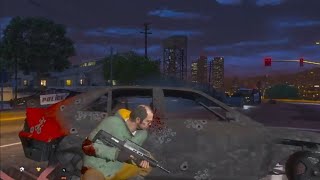 GTA 5 LSPD Vs Trevor 720p El Burro Heights East Los Santos Los Santos [upl. by Harad]