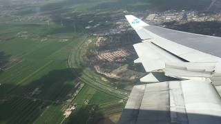 Landing  Amsterdam Flying by KLM [upl. by Flagler]