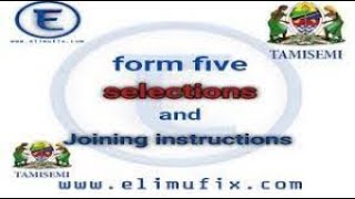 FORM FIVE SELECTION 202425 BY TAMISEMI  Waliochaguliwa kujiunga kidato cha tano 2024 to 2025 [upl. by Tiloine]