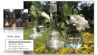 DIY edle Flaschen Gartendeko How to Make Bottle Lights  Sommeridee Upcycling How to  Deko Jana [upl. by Lorelle357]